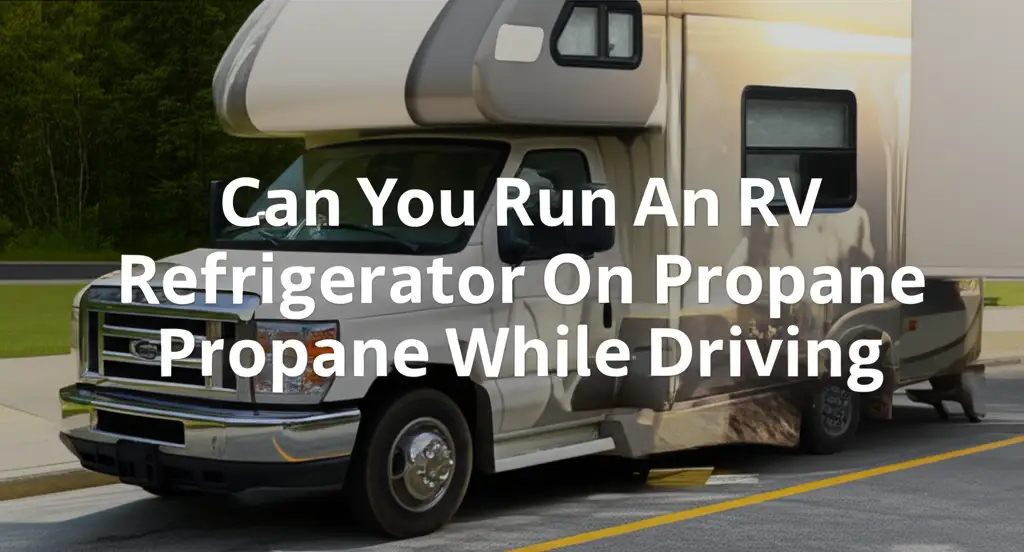Can You Run An Rv Refrigerator On Propane While Driving