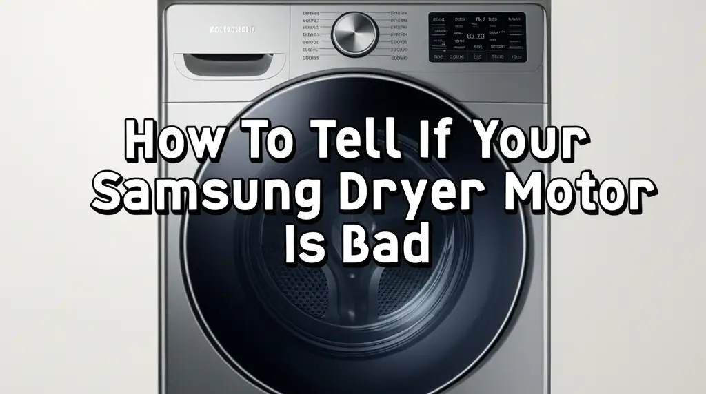 How To Tell If Your Samsung Dryer Motor Is Bad