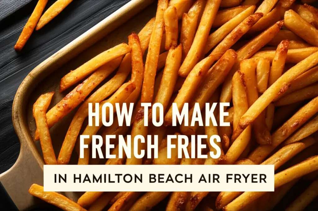 How To Make French Fries In Hamilton Beach Air Fryer