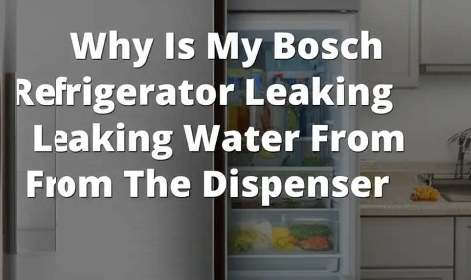 Why Is My Bosch Refrigerator Leaking Water From The Dispenser