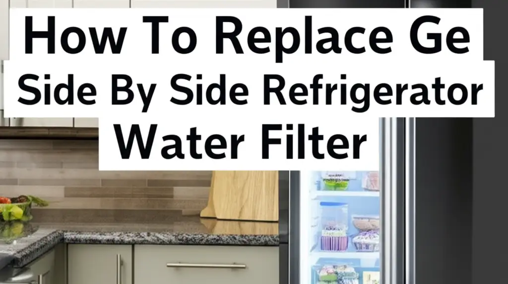 How To Replace Ge Side By Side Refrigerator Water Filter