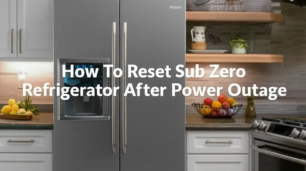 How To Reset Sub Zero Refrigerator After Power Outage
