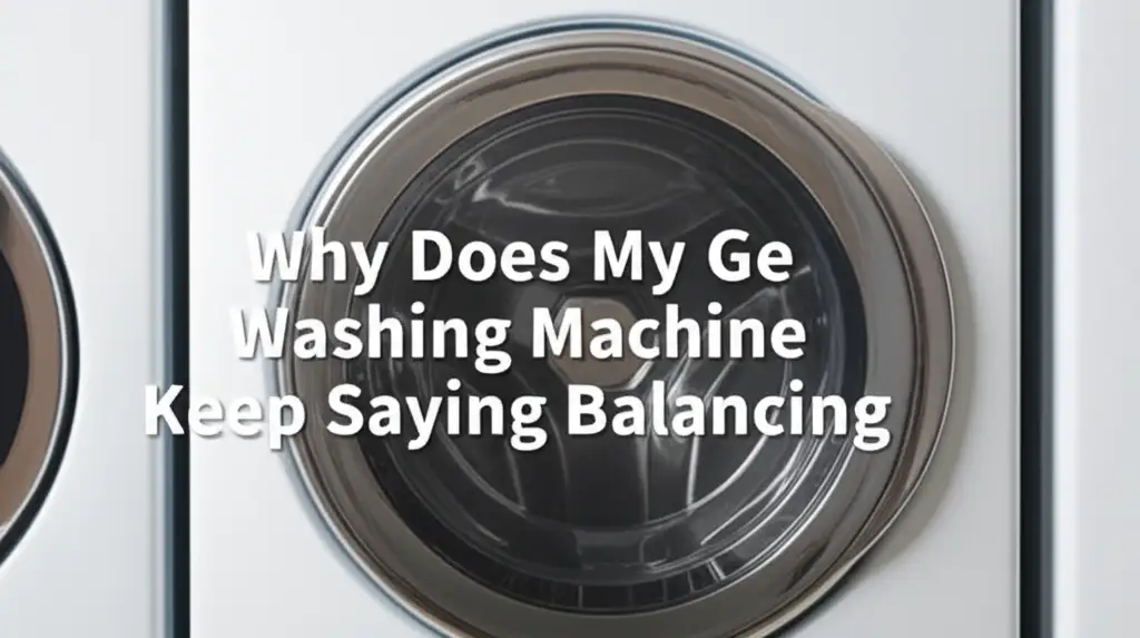 Why Does My Ge Washing Machine Keep Saying Balancing
