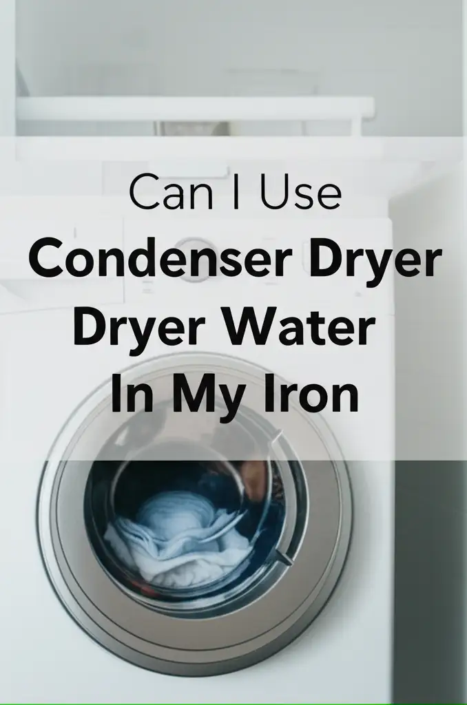 Can I Use Condenser Dryer Water In My Iron