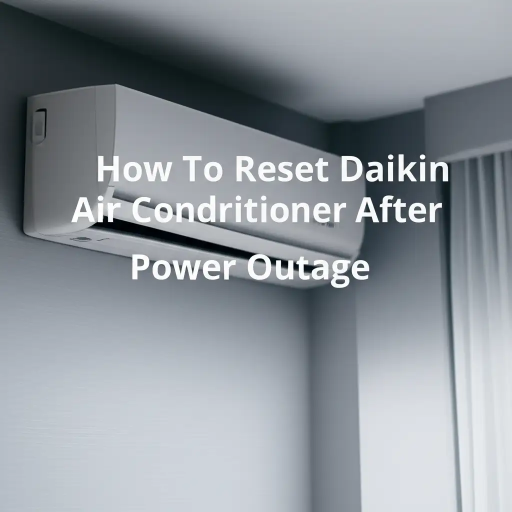 How To Reset Daikin Air Conditioner After Power Outage