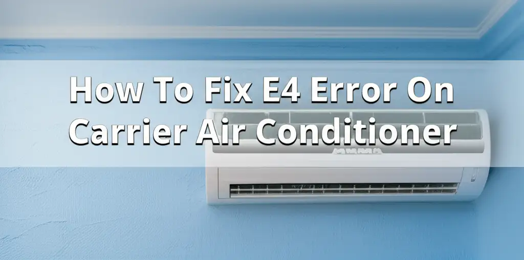 How To Fix E4 Error On Carrier Air Conditioner