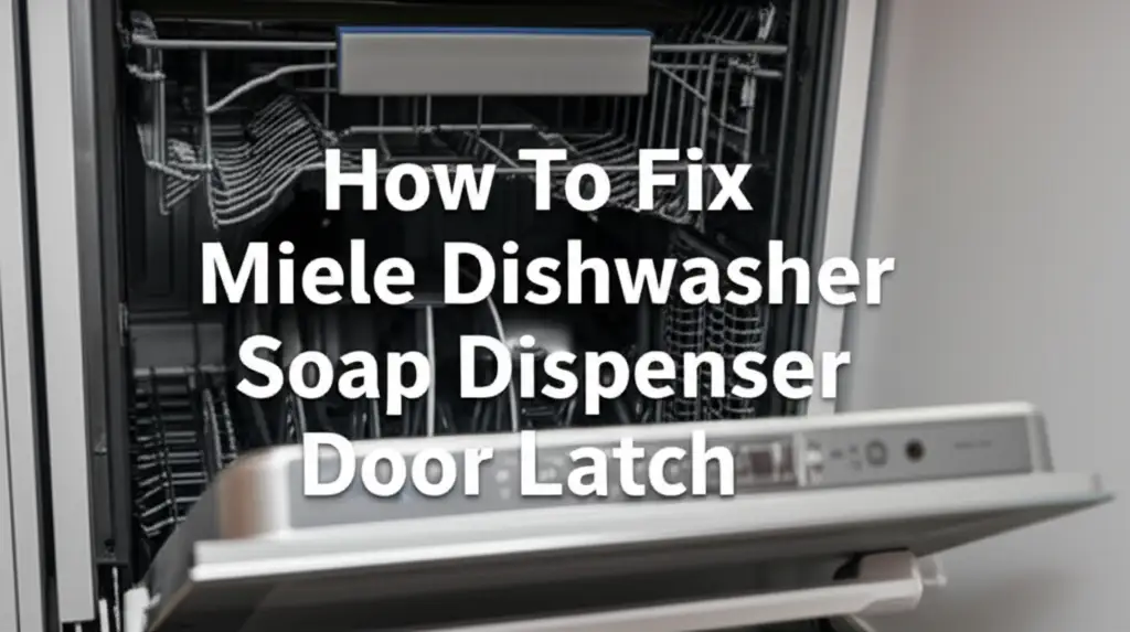 How To Fix Miele Dishwasher Soap Dispenser Door Latch