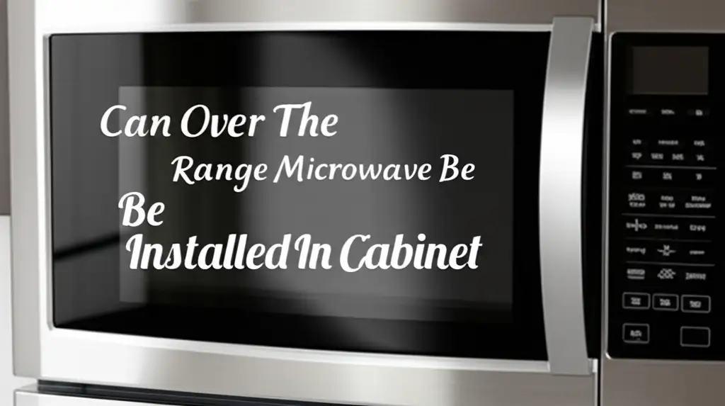 Can Over The Range Microwave Be Installed In Cabinet