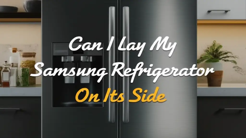 Can I Lay My Samsung Refrigerator On Its Side