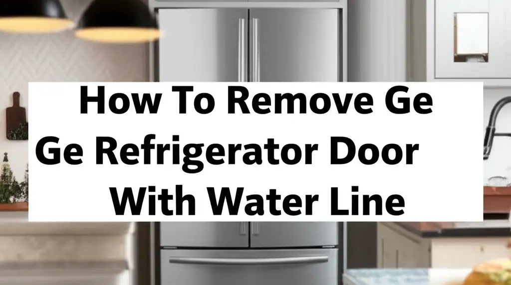 How To Remove Ge Refrigerator Door With Water Line