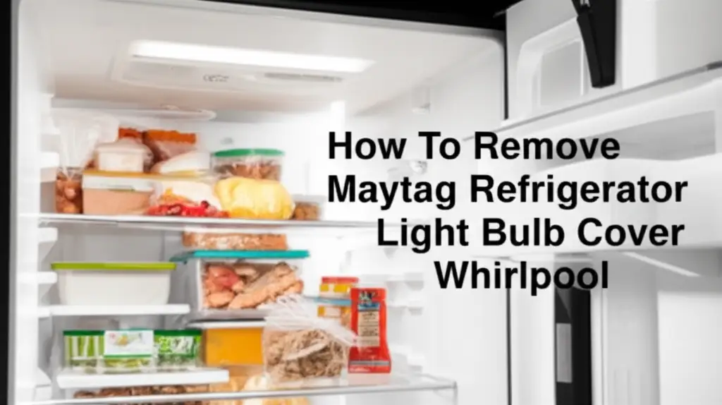 How To Remove Maytag Refrigerator Light Bulb Cover Whirlpool