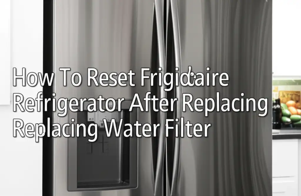 How To Reset Frigidaire Refrigerator After Replacing Water Filter