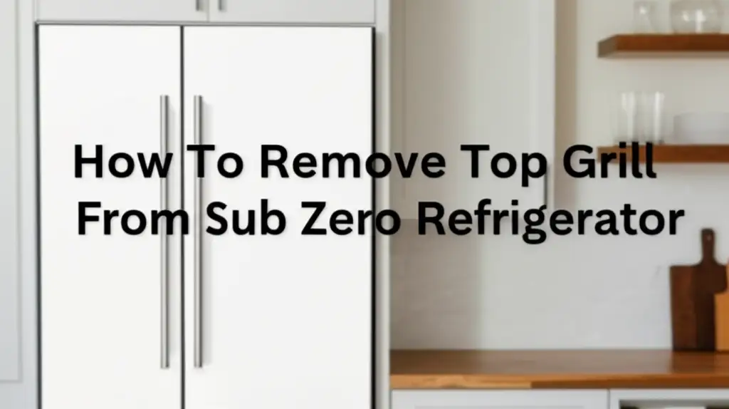 How To Remove Top Grill From Sub Zero Refrigerator