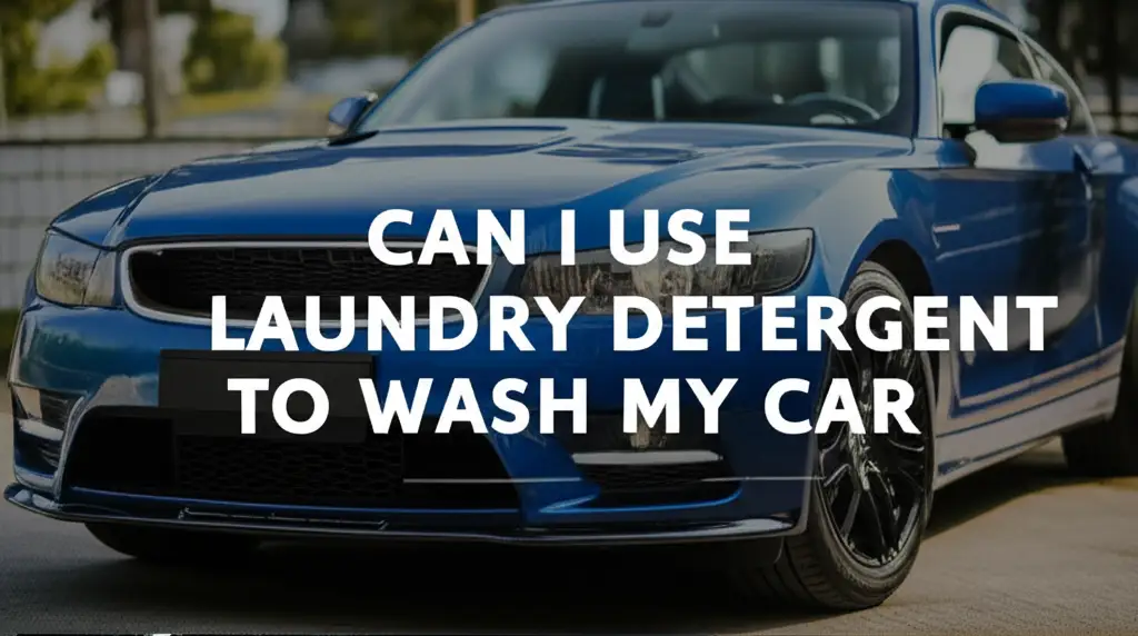 Can I Use Laundry Detergent To Wash My Car