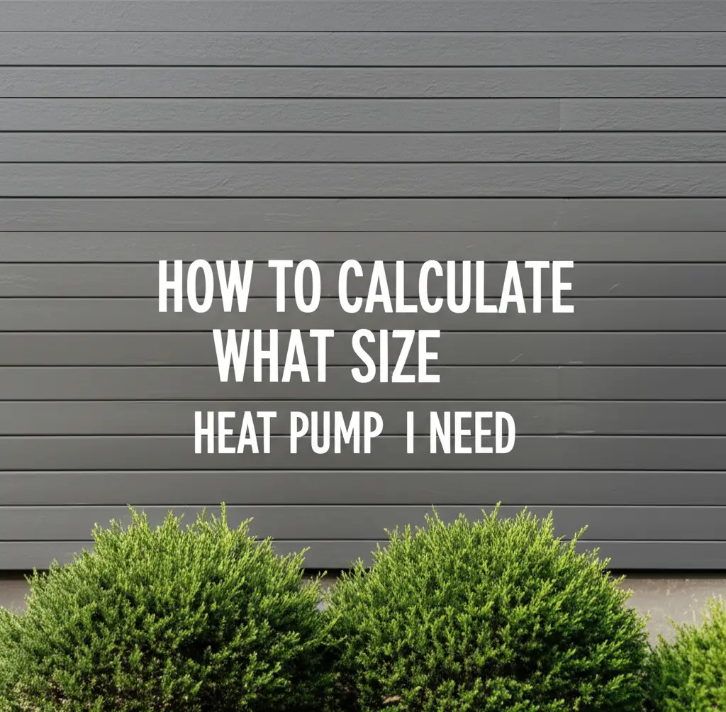 How To Calculate What Size Heat Pump I Need