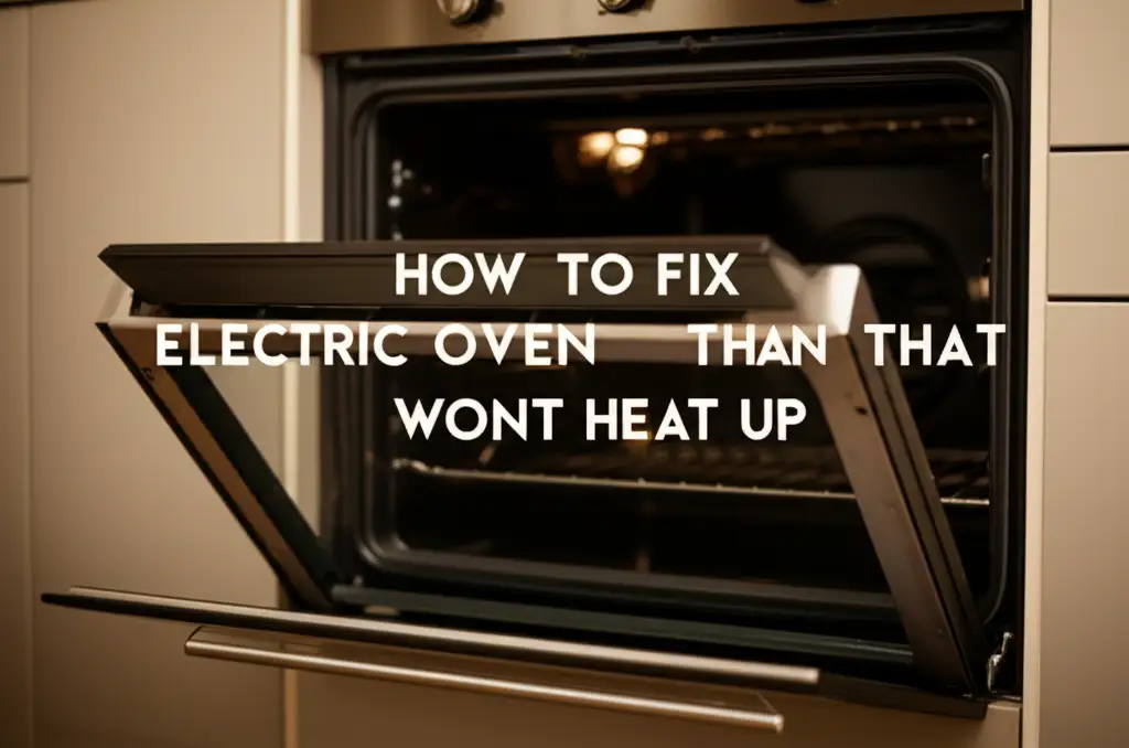 How To Fix Electric Oven That Wont Heat Up