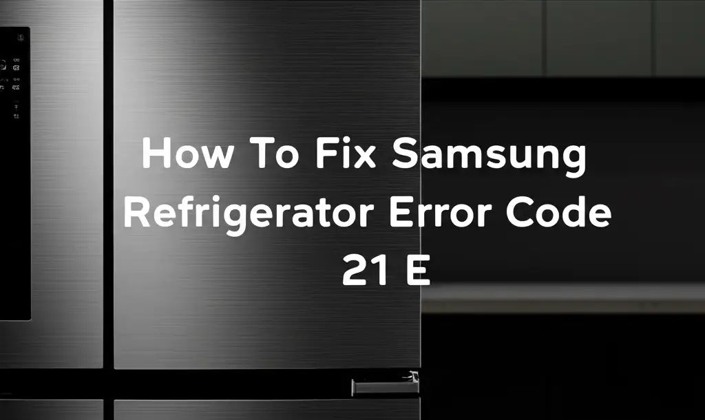 How To Fix Samsung Refrigerator Error Code 21 E