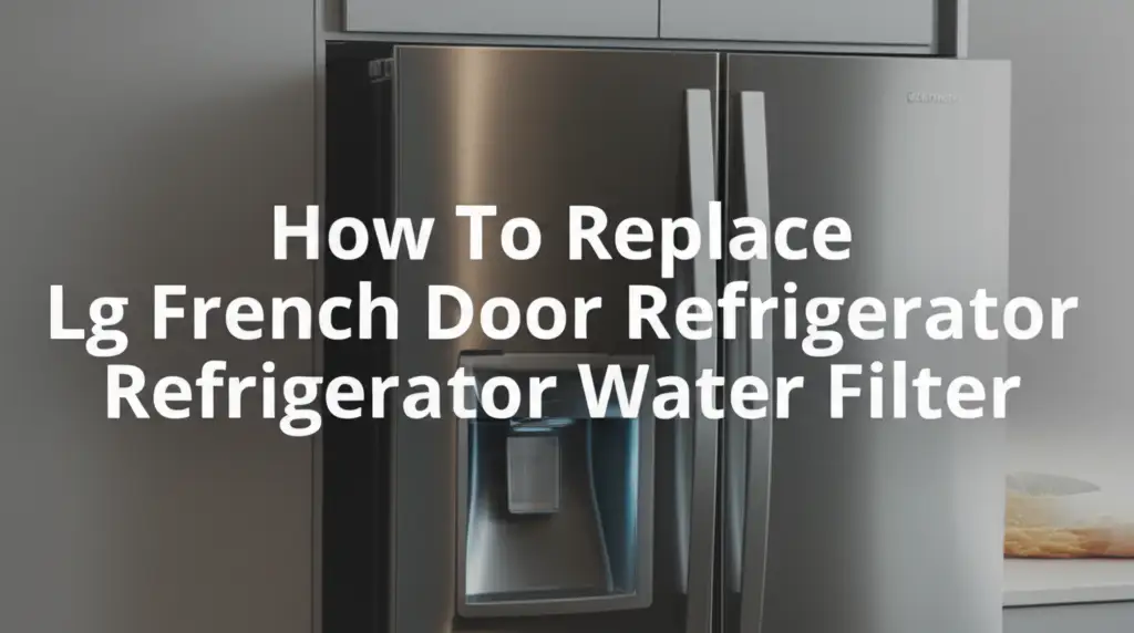 How To Replace Lg French Door Refrigerator Water Filter