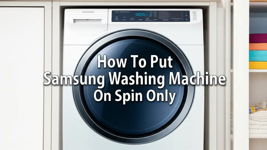 How To Put Samsung Washing Machine On Spin Only
