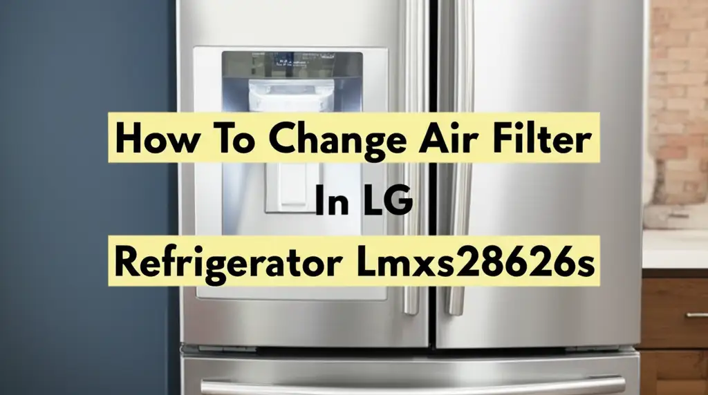 How To Change Air Filter In Lg Refrigerator Lmxs28626s