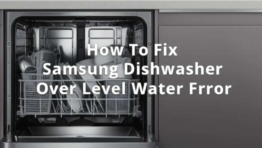 How To Fix Samsung Dishwasher Over Level Water Error