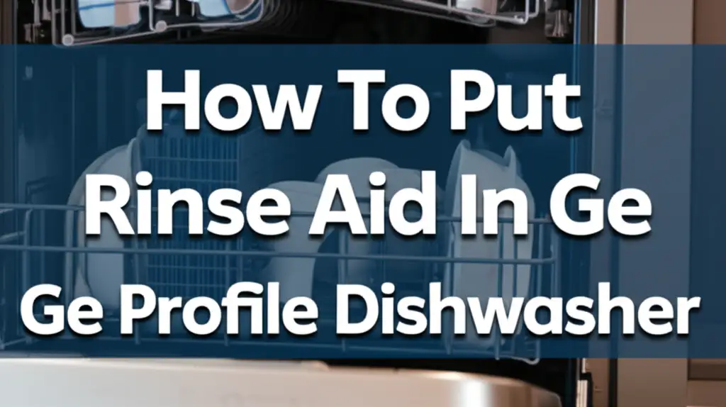 How To Put Rinse Aid In Ge Profile Dishwasher