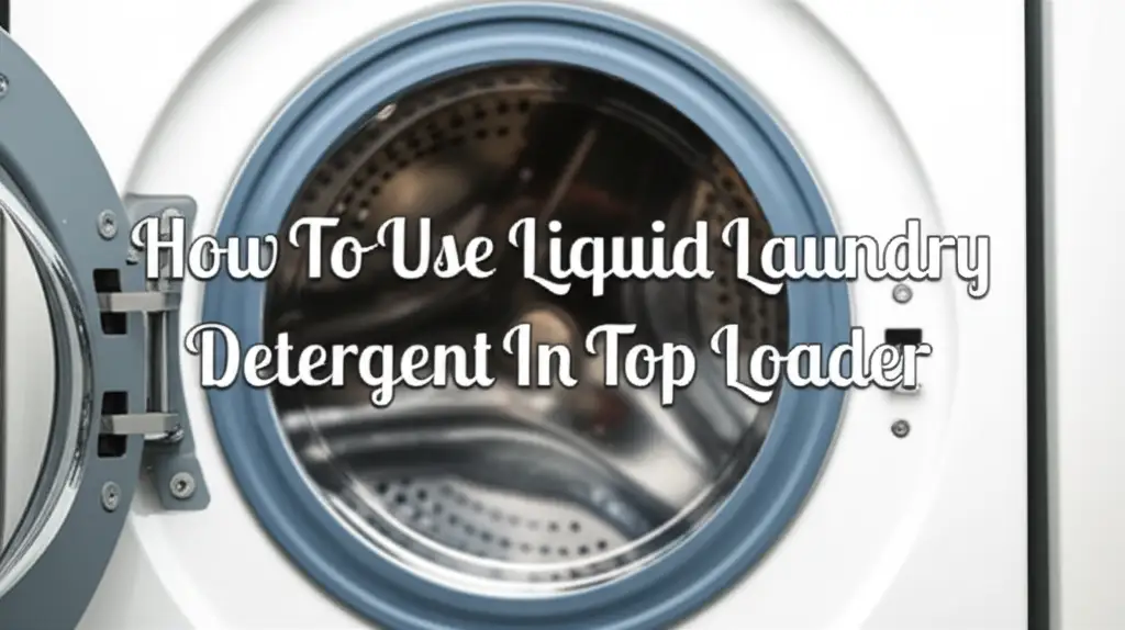 How To Use Liquid Laundry Detergent In Top Loader