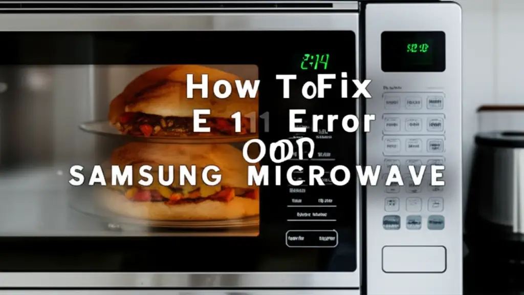 How To Fix E 11 Error On Samsung Microwave