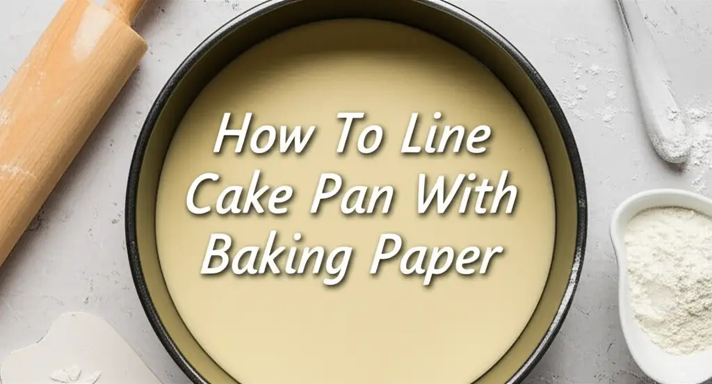 Learn how to line cake pan with baking paper for easy release every time. Get perfect cakes that do not stick to the pan.