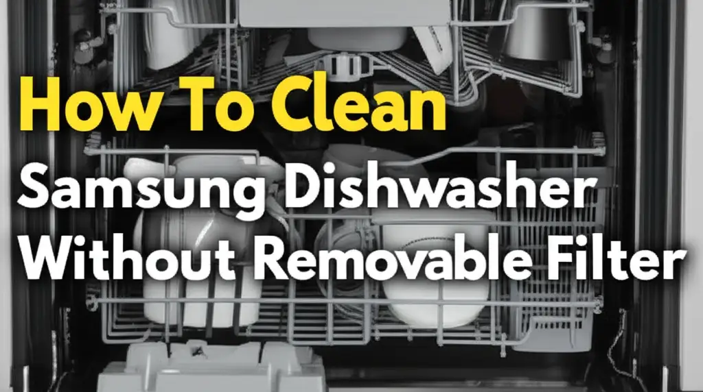How To Clean Samsung Dishwasher Without Removable Filter