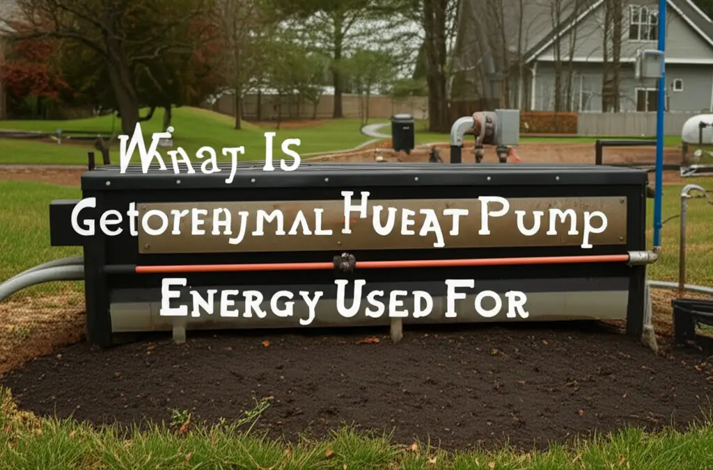 What Is Geothermal Heat Pump Energy Used For