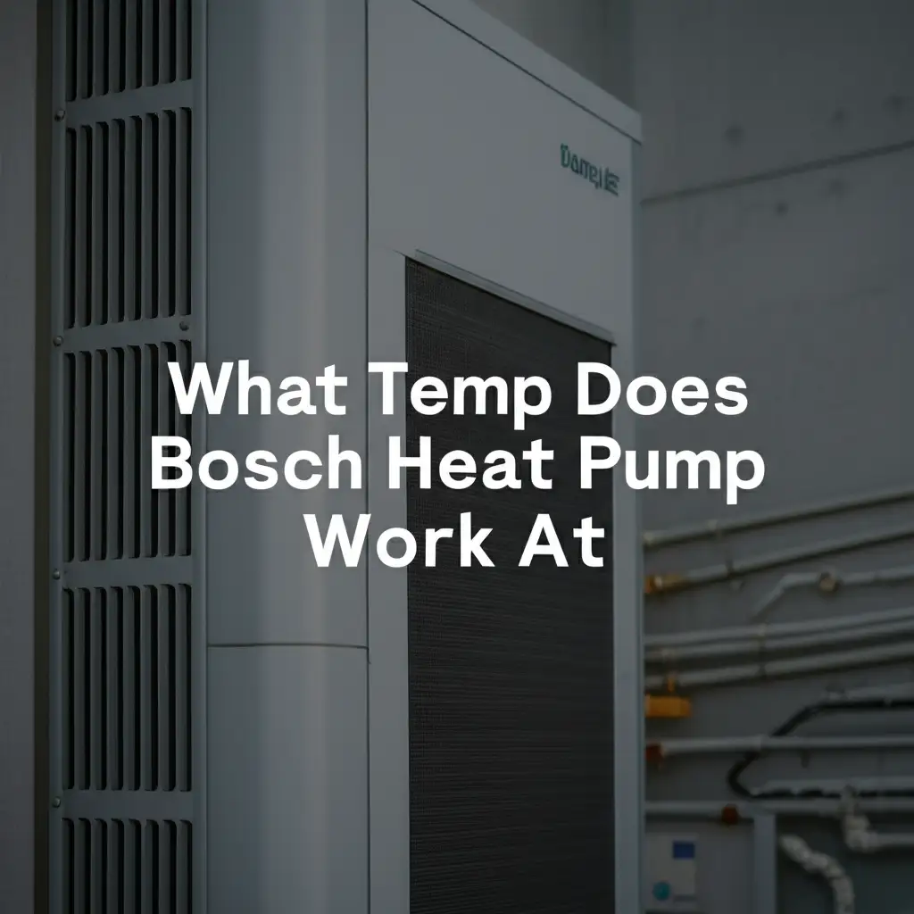 What Temp Does Bosch Heat Pump Work At