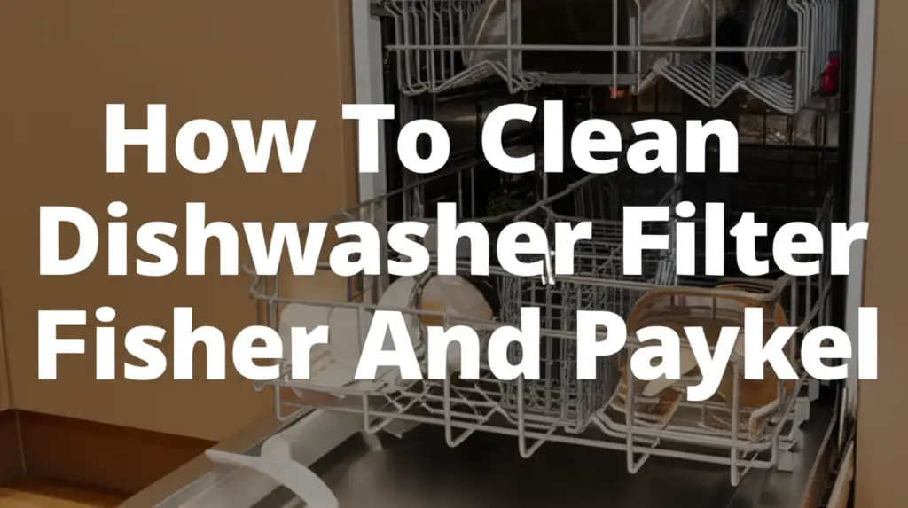 How To Clean Dishwasher Filter Fisher And Paykel