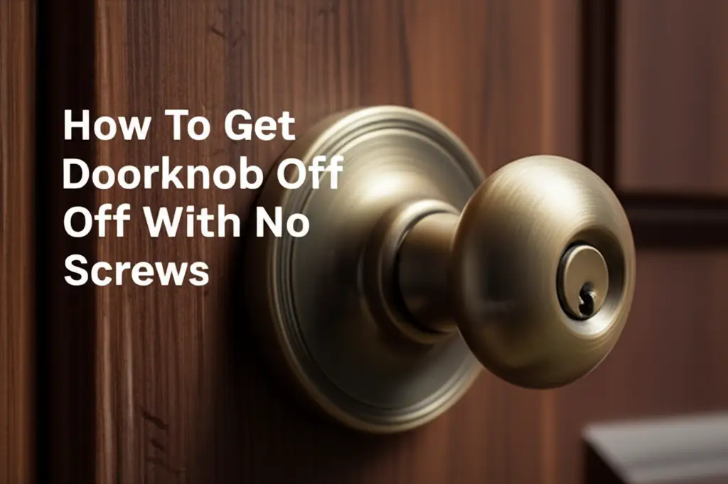 How To Get Doorknob Off With No Screws