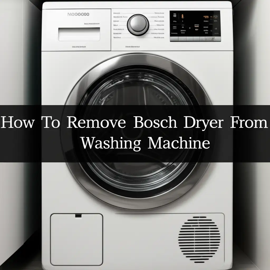 How To Remove Bosch Dryer From Washing Machine