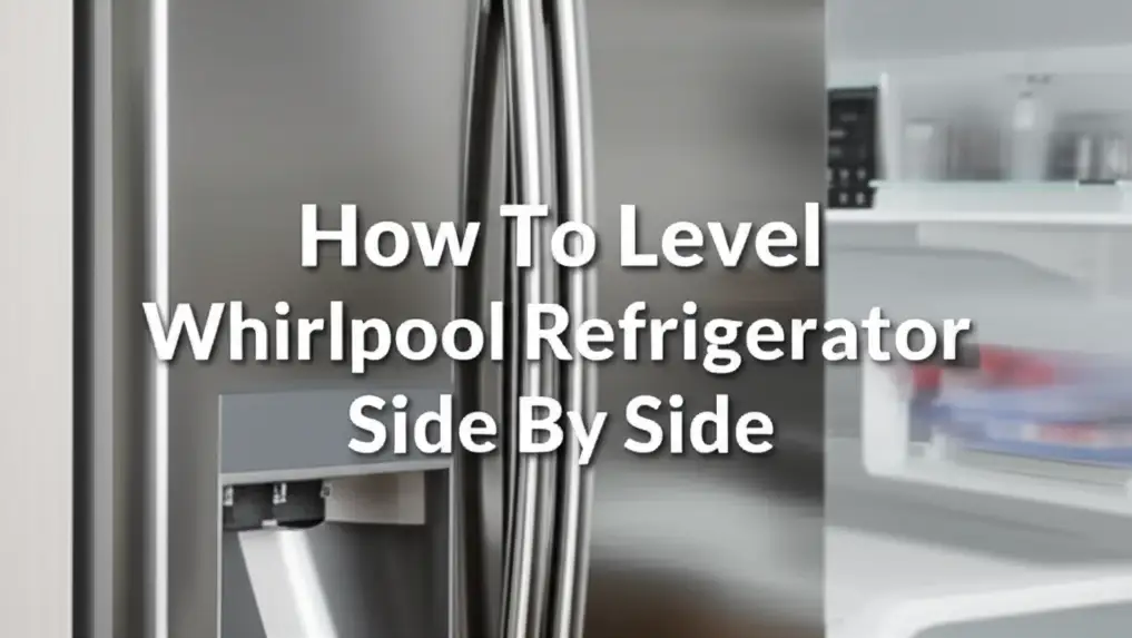 How To Level Whirlpool Refrigerator Side By Side