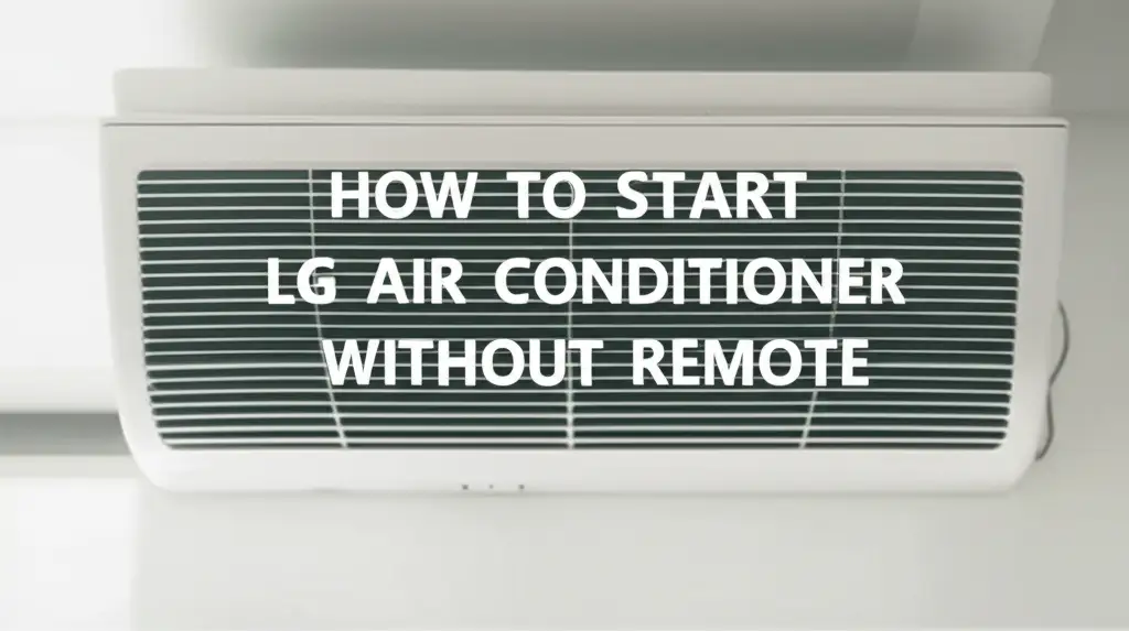 How To Start Lg Air Conditioner Without Remote