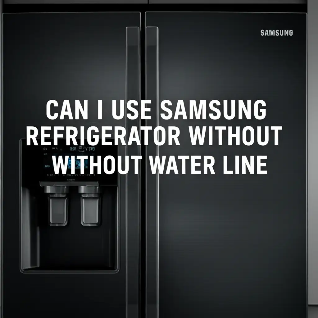 Can I Use Samsung Refrigerator Without Water Line