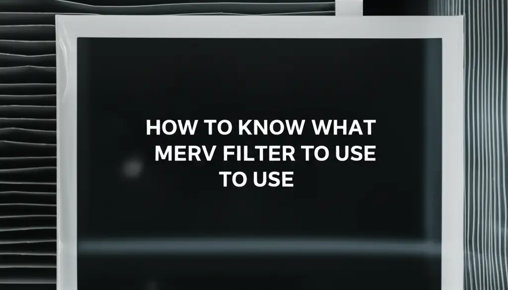 How To Know What Merv Filter To Use
