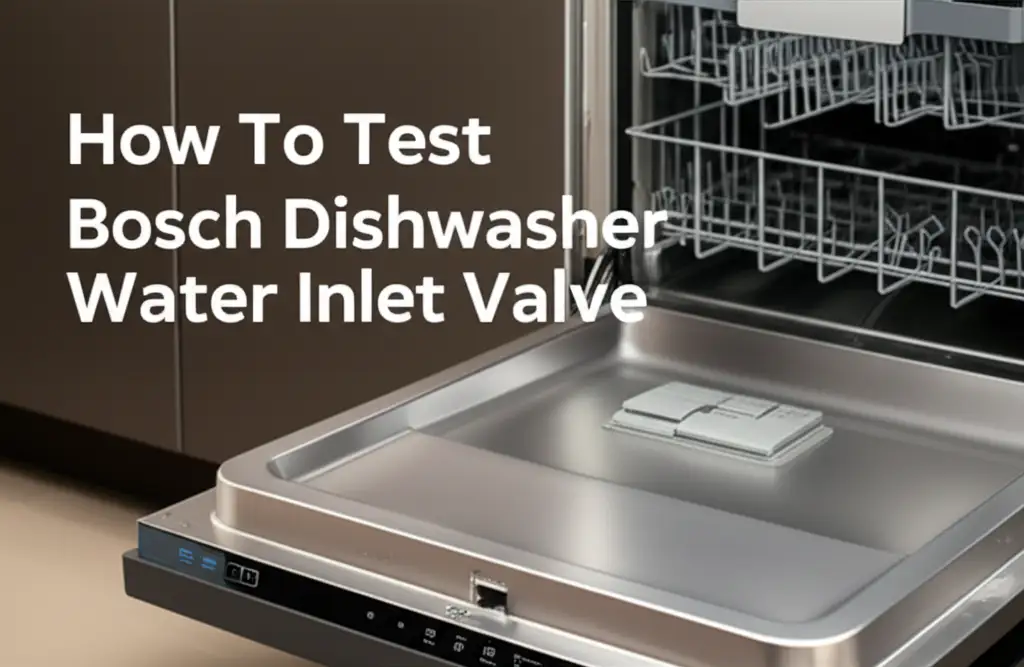 How To Test Bosch Dishwasher Water Inlet Valve