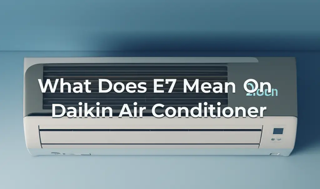 The E7 error code on your Daikin air conditioner signals an issue with the outdoor unit's fan motor. This guide explains E7 causes and solutions.