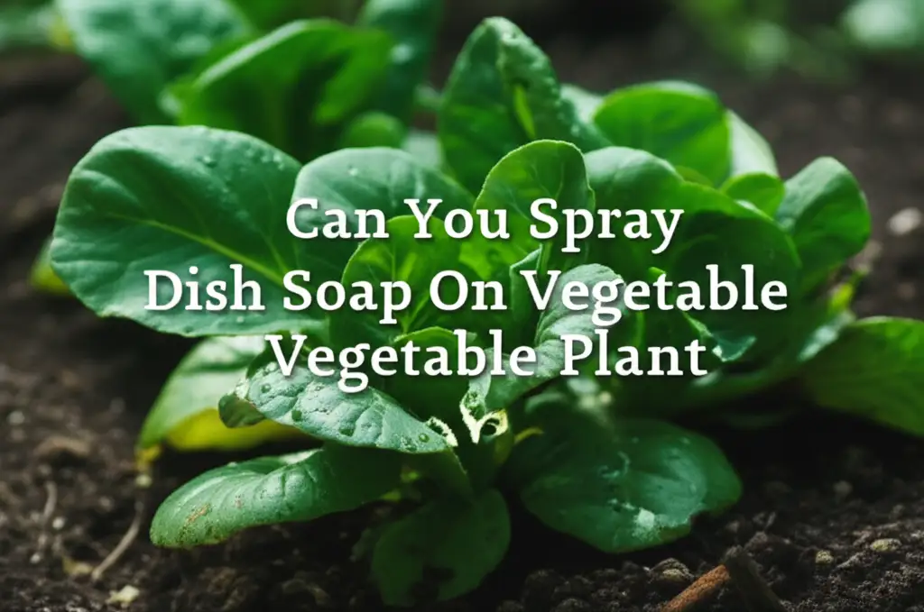 Can You Spray Dish Soap On Vegetable Plants
