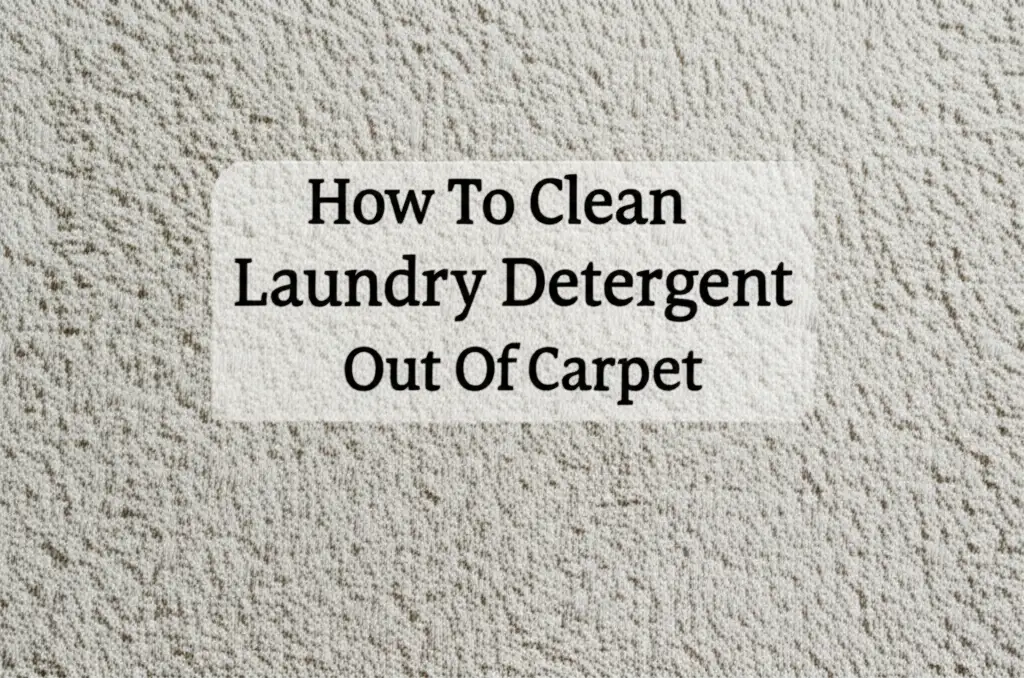 How To Clean Laundry Detergent Out Of Carpet