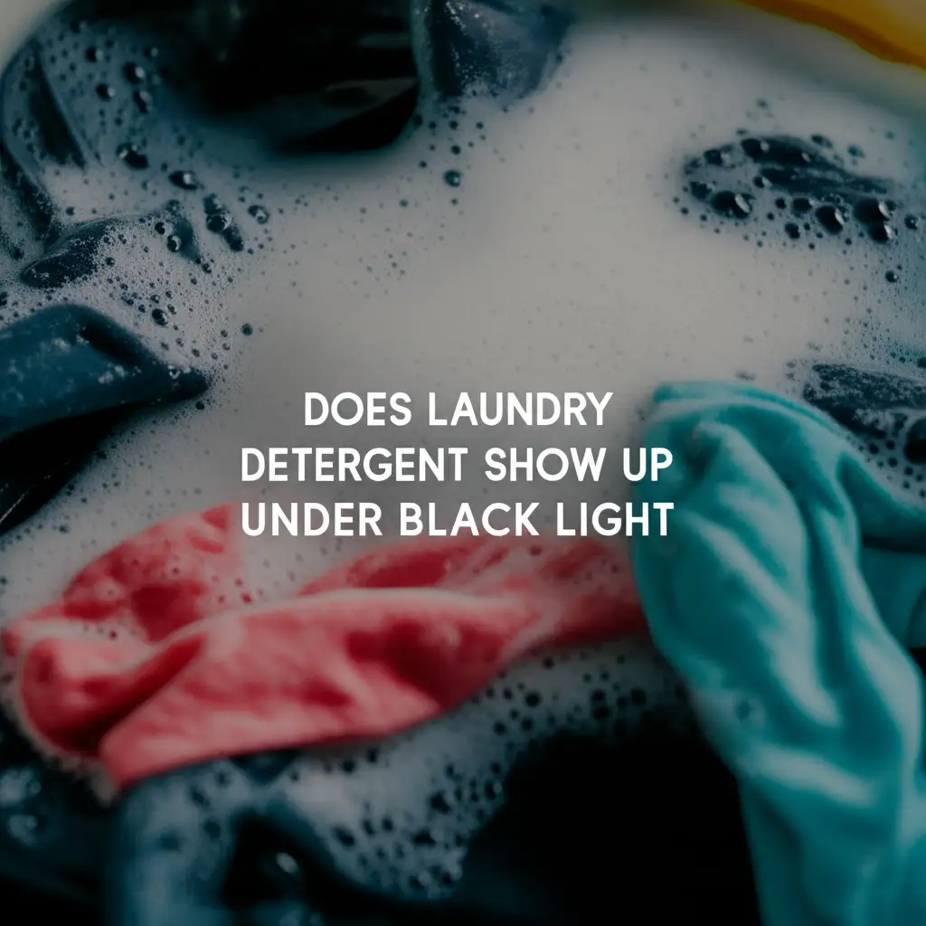 Does Laundry Detergent Show Up Under Black Light