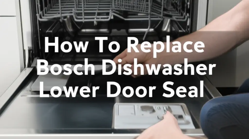 How To Replace Bosch Dishwasher Lower Door Seal
