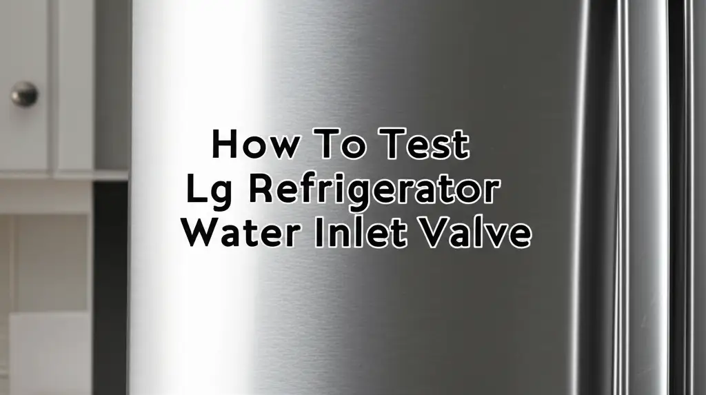 How To Test Lg Refrigerator Water Inlet Valve