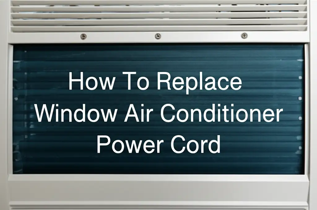 How To Replace Window Air Conditioner Power Cord
