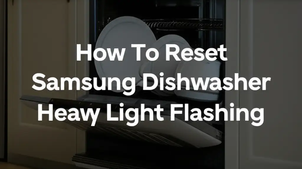 How To Reset Samsung Dishwasher Heavy Light Flashing