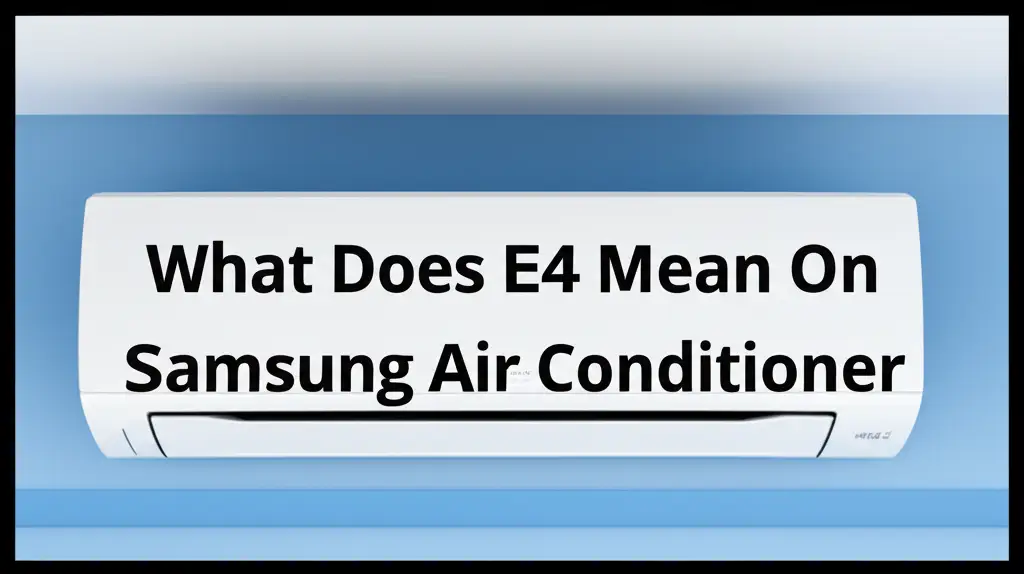 What Does E4 Mean On Samsung Air Conditioner