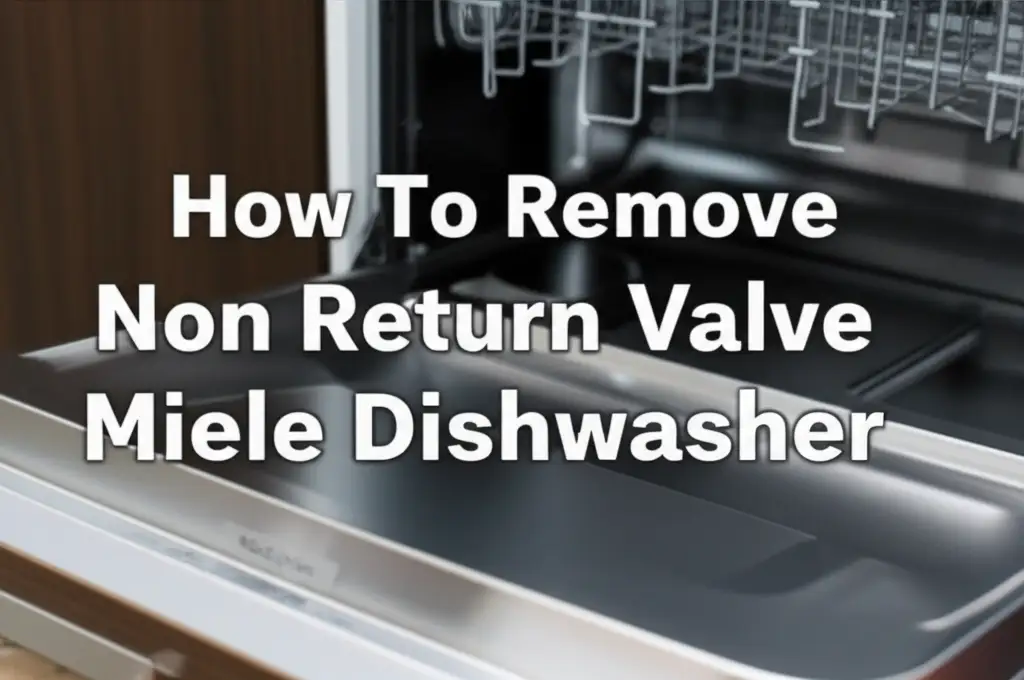 How To Remove Non Return Valve Miele Dishwasher